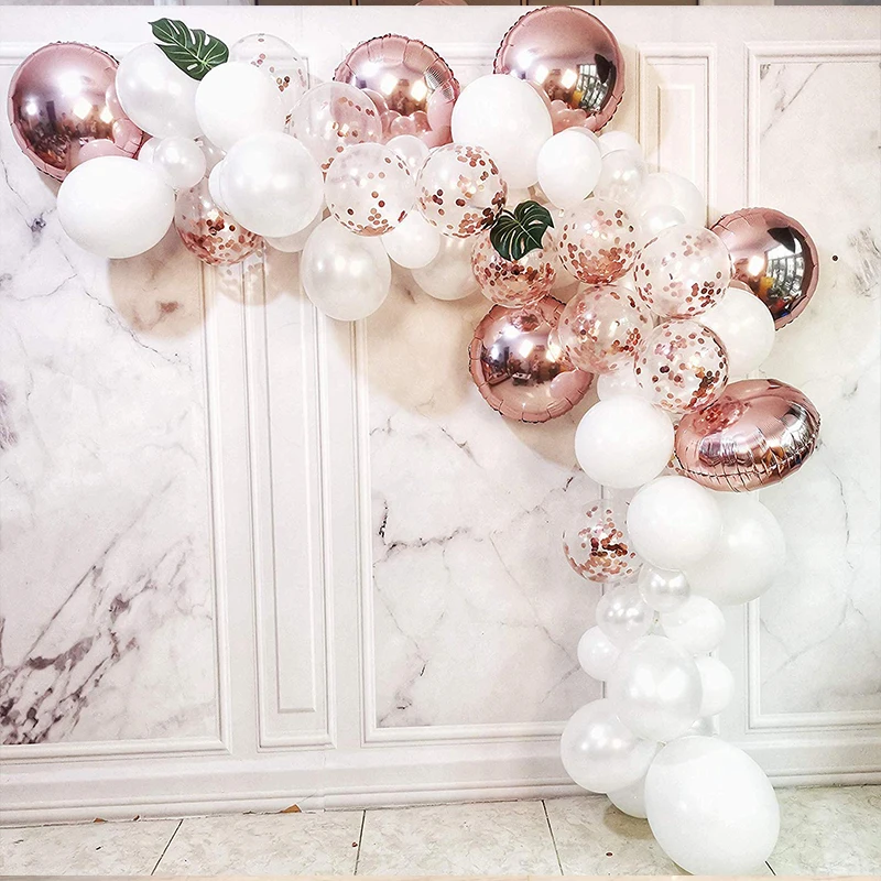 DIY RoseGold воздушные шары гирлянды комплект розовое золото день рождения
