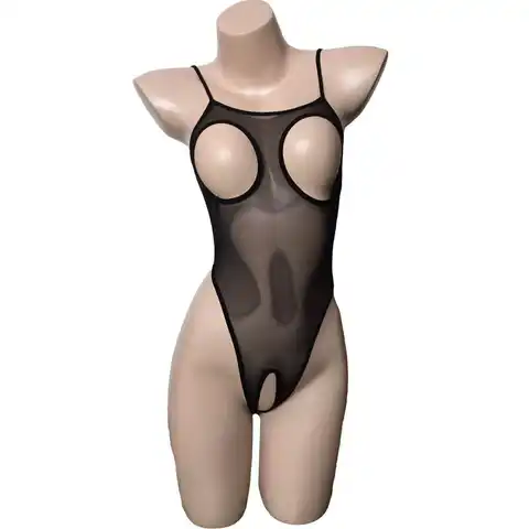 Сексуальный слитный купальник из прозрачной сетки без чашек с вырезом, обтягивающий Купальник с открытой грудью, боди, нижнее белье