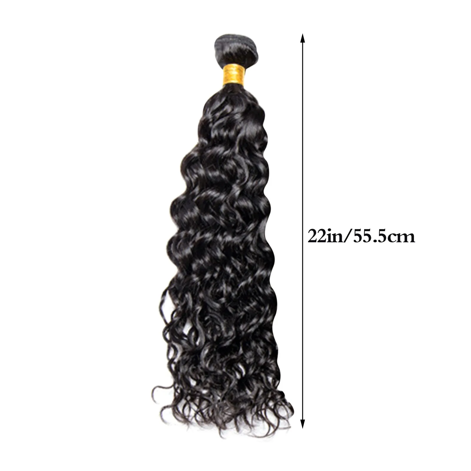 

Human Hair Bundles Brazilian Hair Loose Deep Weave Bundles Natural Black Color Wavy Hair 100% Human Hair Bundles with Frontal