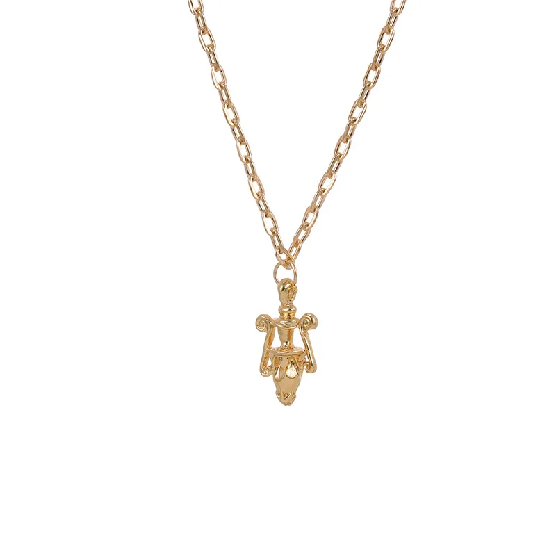 

Vintage Palace Carving Bottle Vase Necklace Women Baroque Gold Color Pendant Necklaces fashion Sweater Chain Jewelry Collar Gift