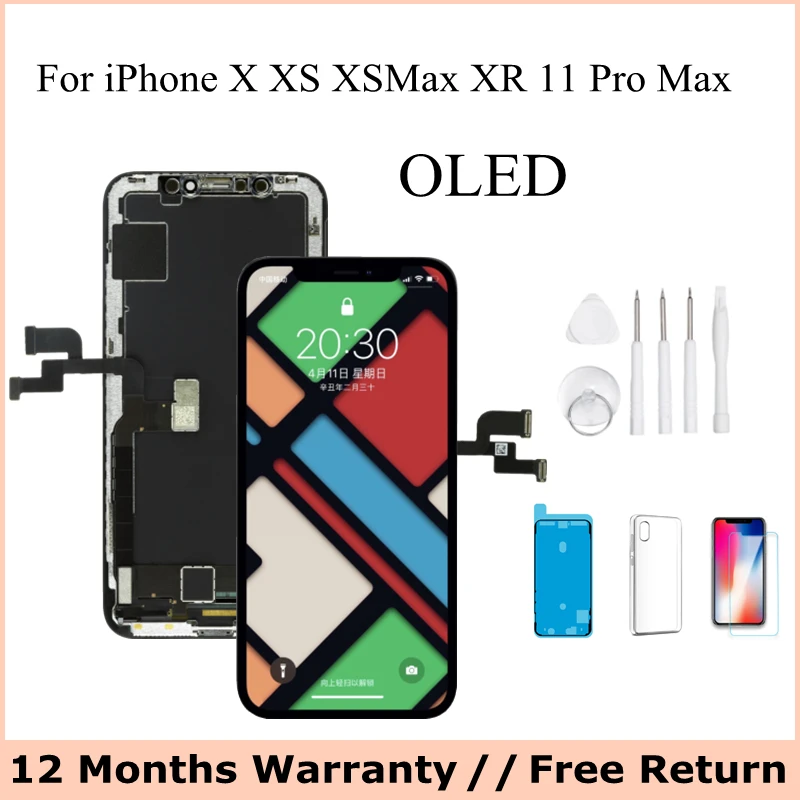 

Grade A Pantalla LCD For iPhone X OLED XS LCD Display Touch Screen Ecran Digitizer Assembly For iPhone X XR 11 Pro Max Repair