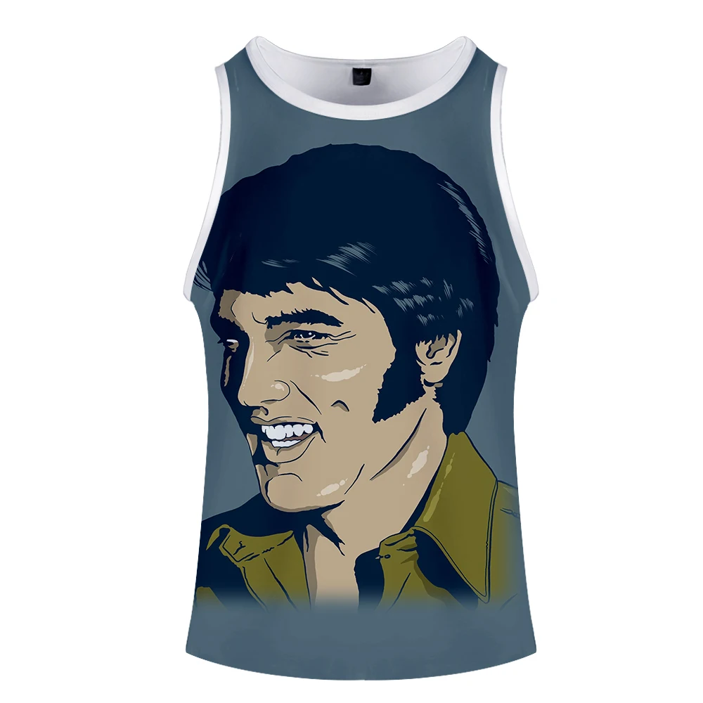Элвиса Пресли рок певец и актёр жилет Топ для мужчин летний без рукавов Мода 2019