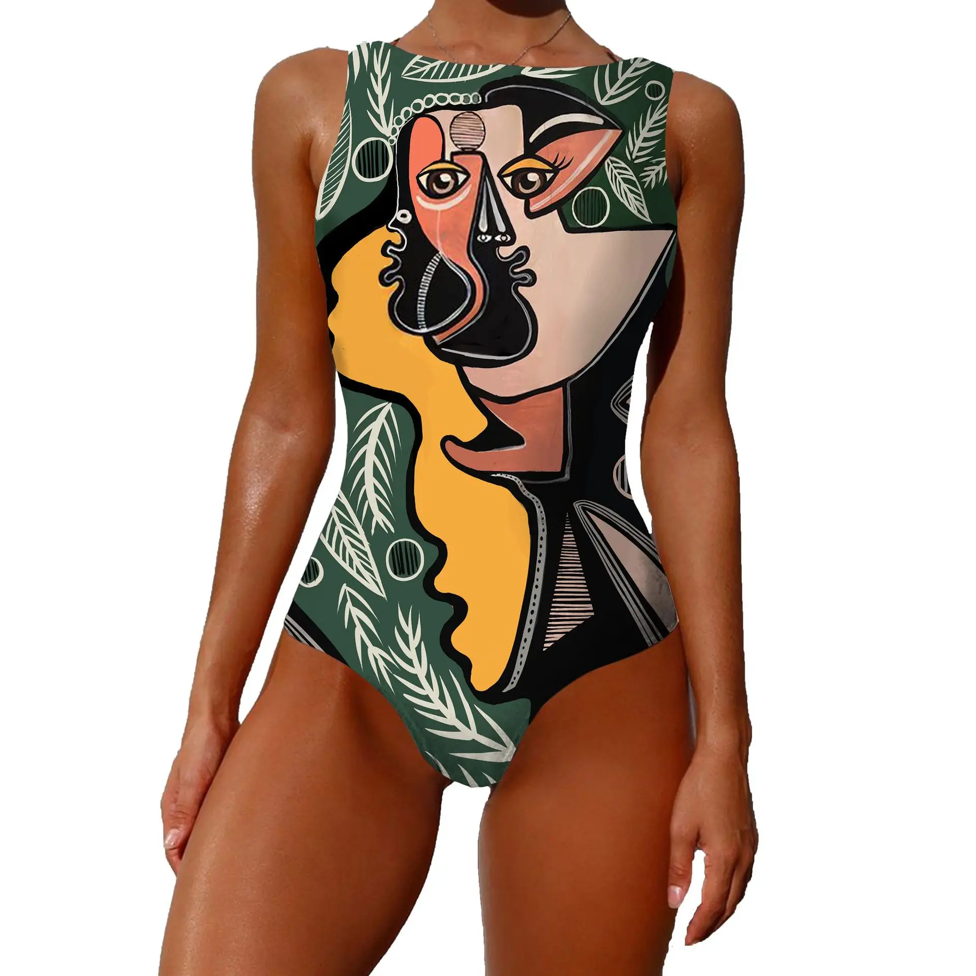 

2021 New Women's Swimsuit One Piece Designer Bathing Suit Printing Swimsuits For Women