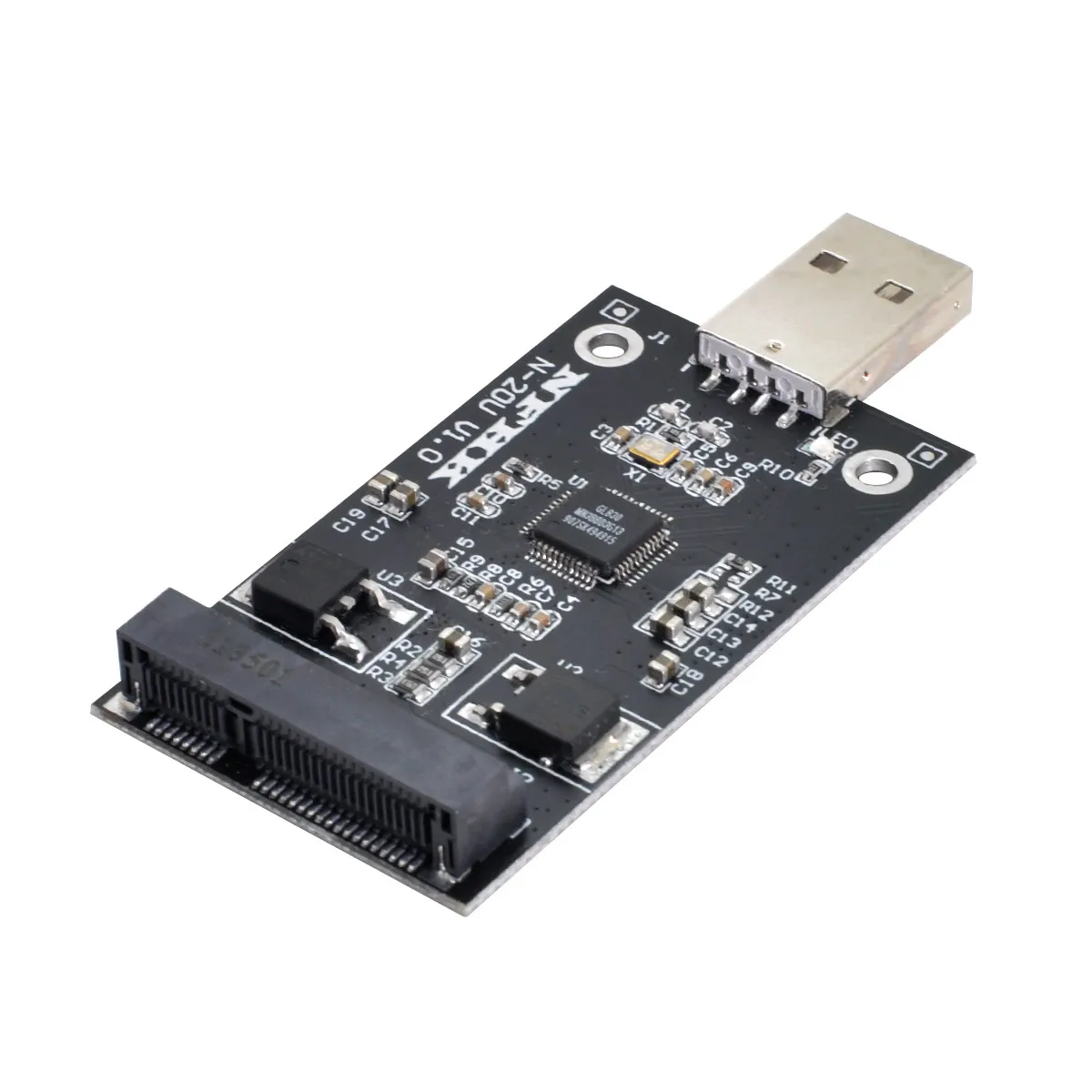 

CY Xiwai 50 мм Mini PCI-E MSATA к USB 2,0 Внешний SSD PCBA конвейер адаптер Ручка карта драйвера без чехла