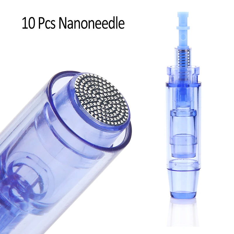 Round nano 10PCS Dr.Pen A1-C MYM Microneedling Ручка микро-штыковая Порты и разъёмы иголочный картридж BB светящиеся устройства ”Проводная электрическая Dr.Pen мануального татуажа бровей - Габаритные размеры: Round nano 10PCS