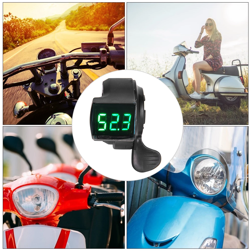 E-Bike Thumb Throttle LCD Digital Battery Voltage Display Switch Electric Vehicle Handle Finger | Спорт и развлечения