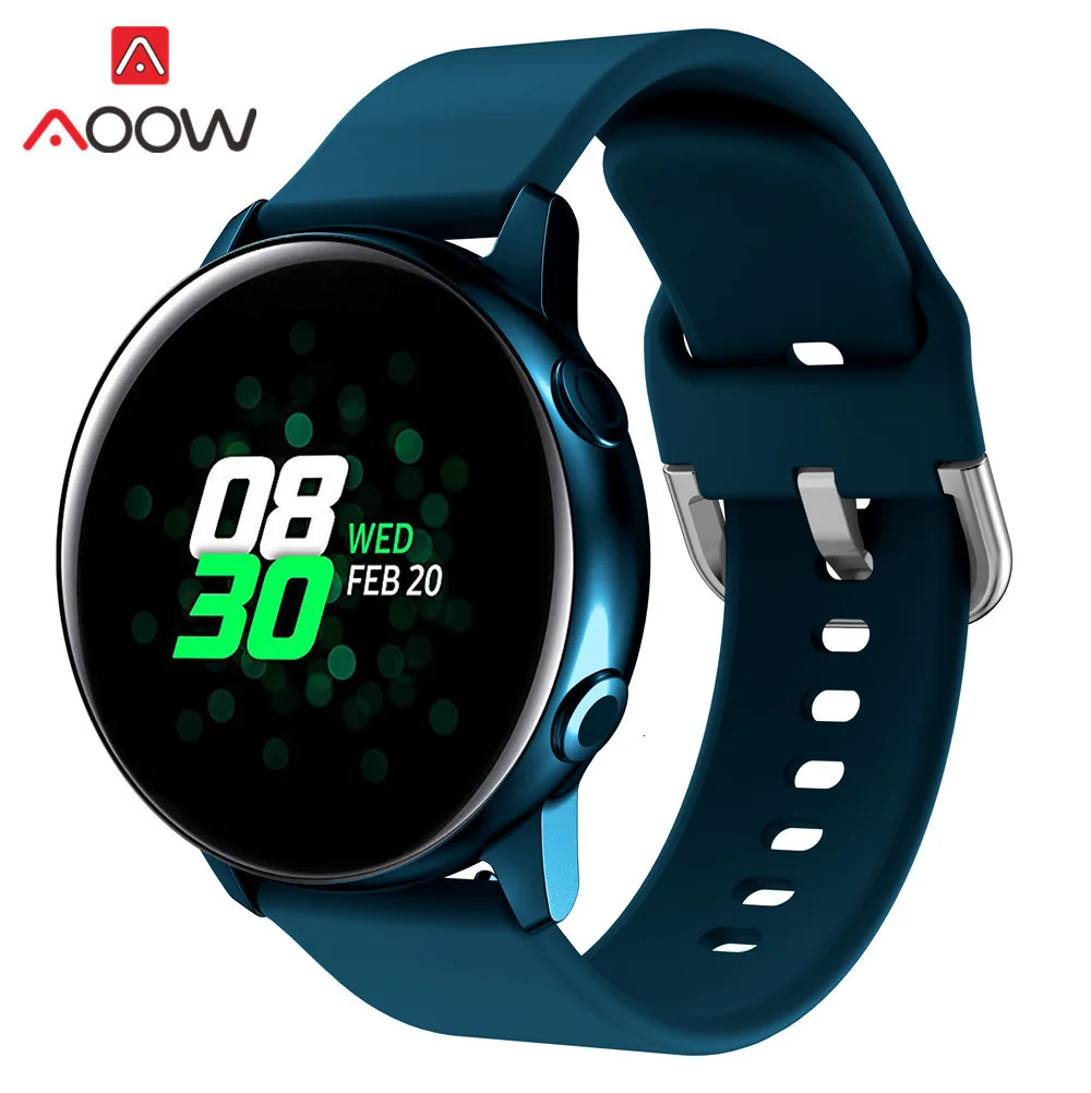 20 мм силиконовый ремешок для часов samsung Galaxy Watch Active 2 42 мм gear S2 huawei Garmin Amazfit Active2 сменный Браслет ремешок