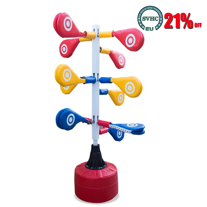 

Training Foot Target with 12 Punch Pads Standing Double Kick Pad Taekwondo Kickboxing Training Punching Equipment for Adult Kids