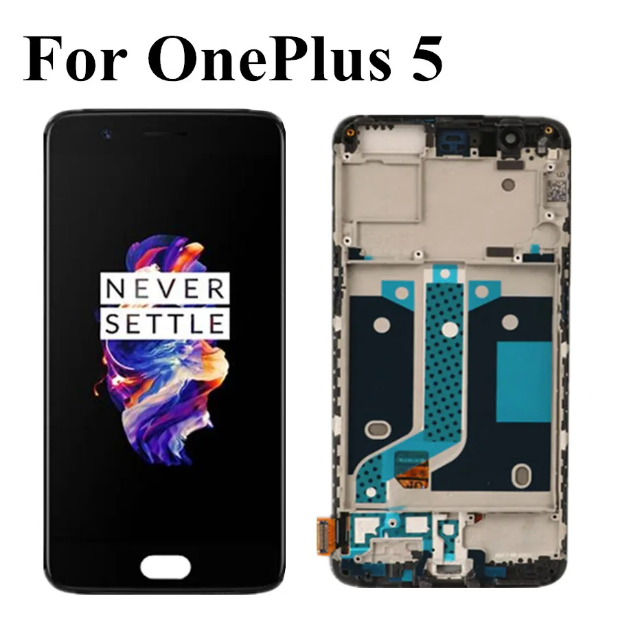 ЖК дисплей A5000 для Oneplus 5 100% испытано кодирующий преобразователь сенсорного