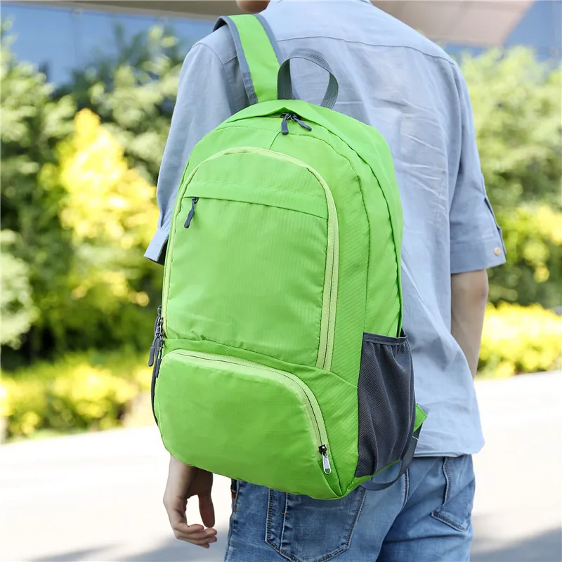 

Women's folding rucksack outdoor sports large capacity hiking bags waterproof fitness travel camping backpack for men