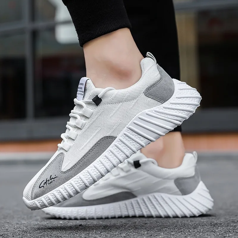 Новинка Дышащая мужская повседневная обувь из сетчатого материала Легкая на