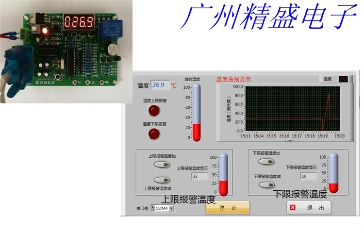 LabVIEW Monitoring Digital Temperature Alarm System / Electronic Assembly and Adjustment Competition Kit DIY Parts | Инструменты