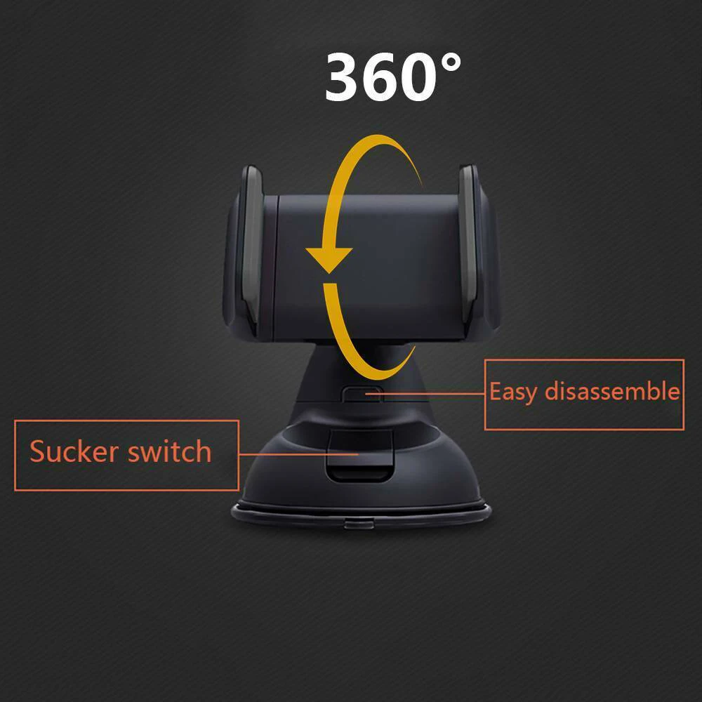 car phone holder universal adjustable 360 degree navigation dashboard in car mobile support clip fold holder car phone kickstand free global shipping