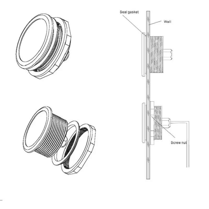 10 шт. утопленный водонепроницаемый изменяющий цвет RGB светодиодный подводный спа