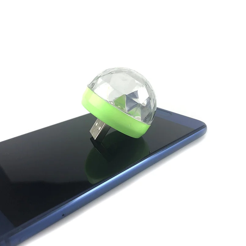 for iphone Micro type c Usb Phone and USB led Party Lights Magic Ball Home Karaoke Decorations Colorful Stage LED Light | Дом и сад
