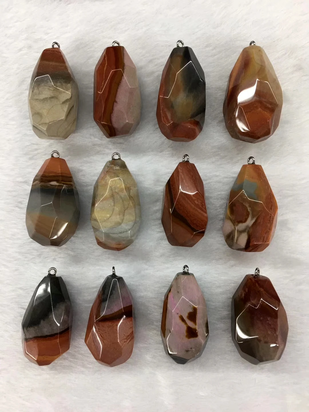 Оптовая продажа 5 фотоблесток ожерелье из натуральной искусственной яшмы для