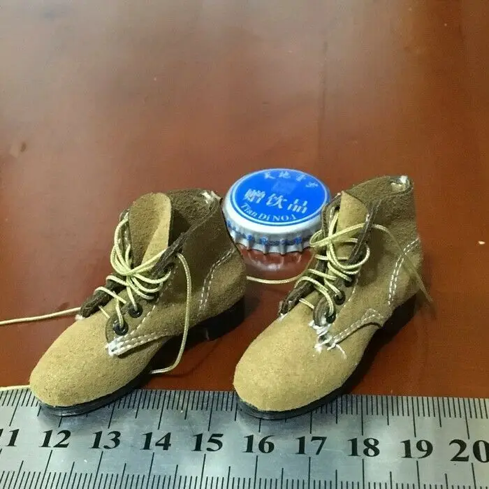 

1:6th Brown sand boots shoes For 12" Male Body Doll