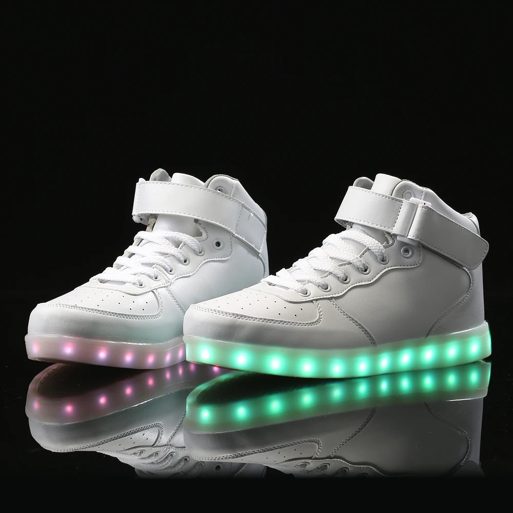 High Top Remote Control Luminous Sneakers Light Up Shoes kids shoes for Girl tenis infantil Unisex | Обувь