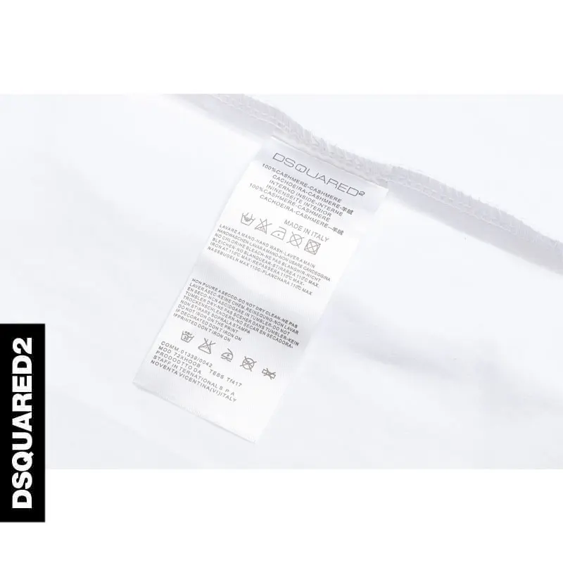 

DSQUARED2 Men's Women's Printed LettersRound Neck Short Sleeve Street Hip Hop Pure Cotton Authentic Tee DSQ T-shirt