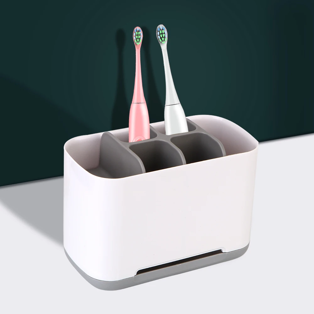 

Toothpaste Electric Toothbrush Holder Shaving Makeup Brush Storage Case Battery Organizer Stand Bathroom Accessories
