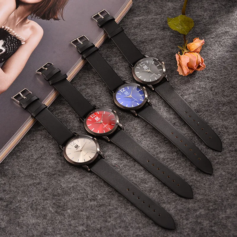 

Fashion Luxury Quartz Watch Simple Solid Color Casual Leather Belt Woman's Watch Creative Temperament Female Clock Watch Relogio