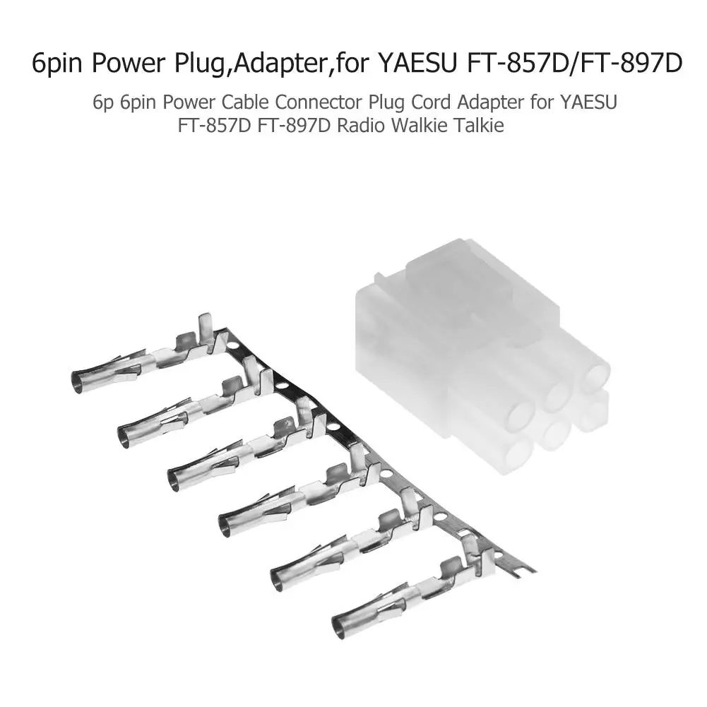 6p 6pin Мощность Кабельный разъем для подключения наушников YAESU FT 857D 897D радио иди и