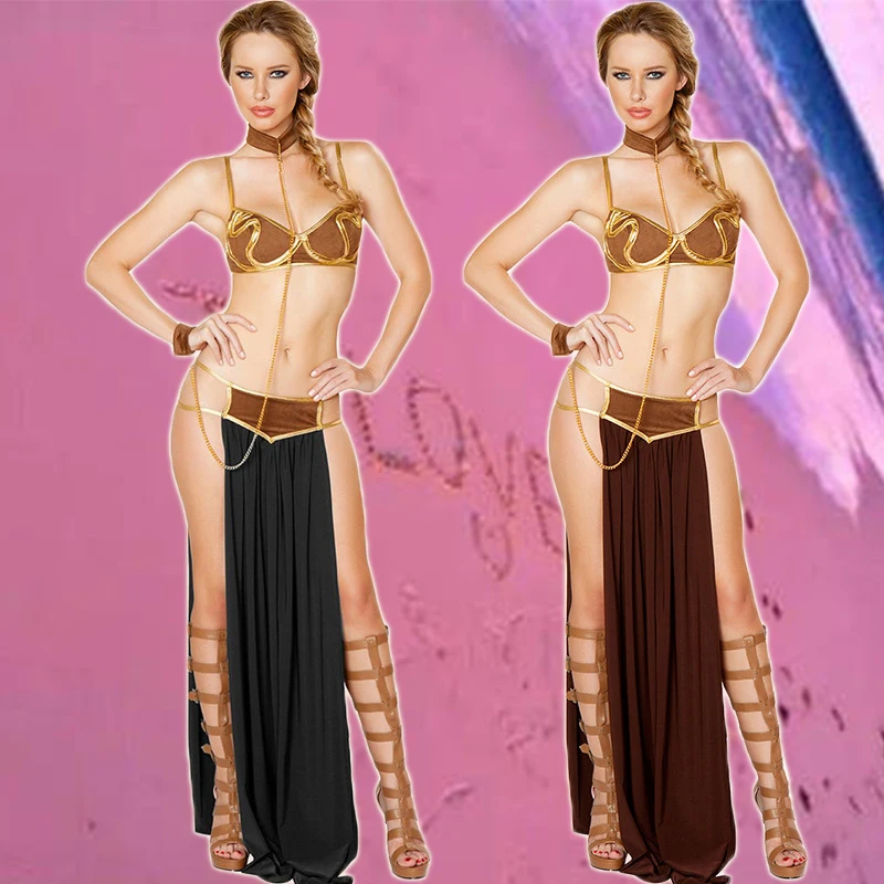 Новый сексуальный Карнавальный Костюм Звездные войны для взрослых женщин Leia Slave