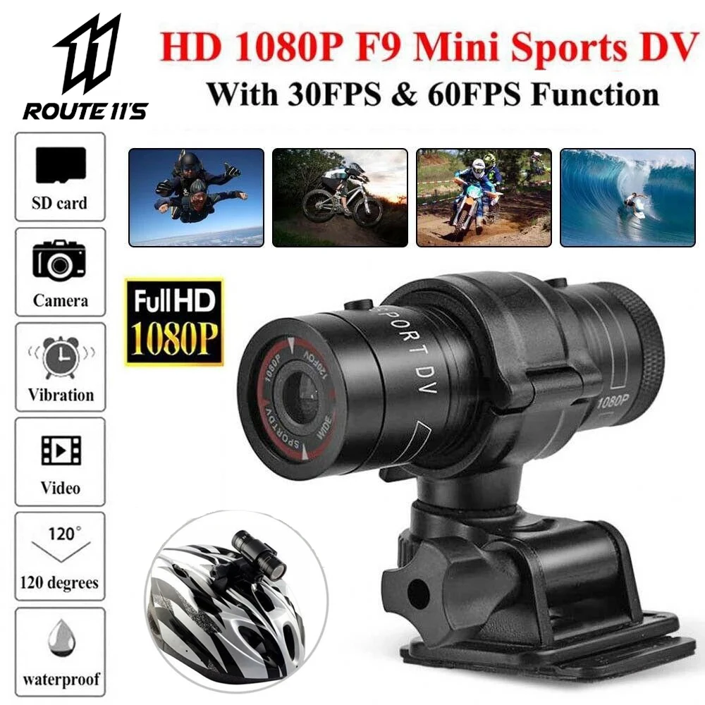 

Motorcycle Sports Camera HD 1080P Motorcycle Helmet Recorder Waterproof DV Flashlight Driving Recorder