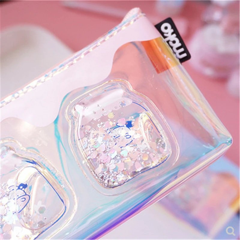 1 шт. Простой Прозрачный чехол для карандаша AngelHere креативный милый пенал