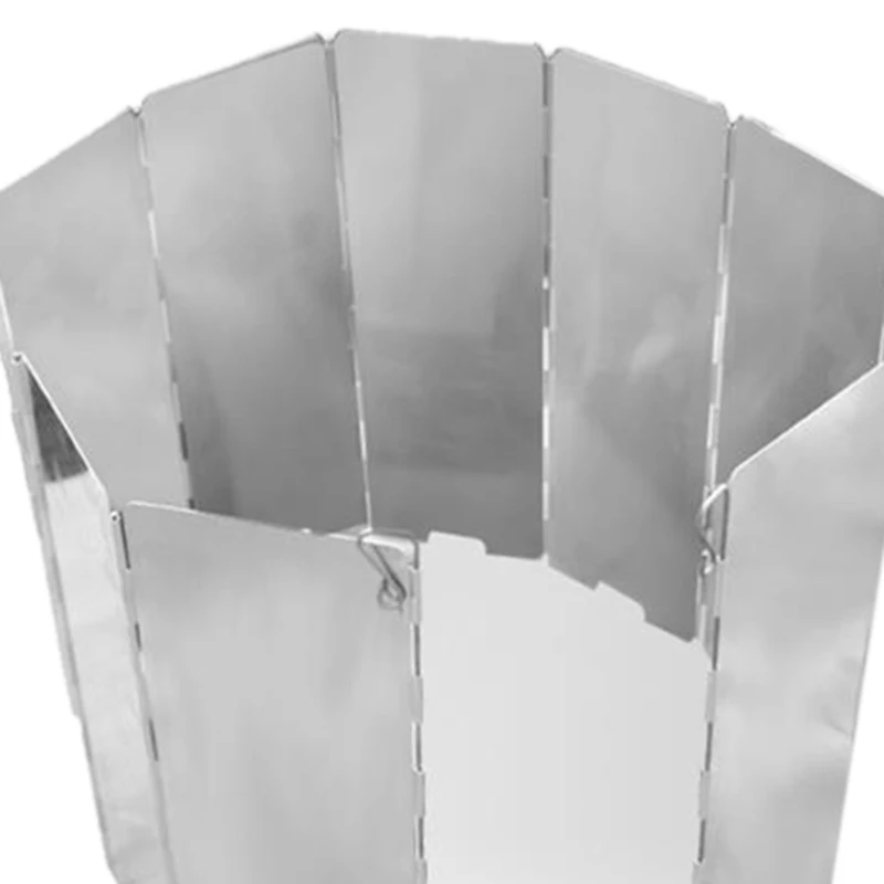 

12Pcs Foldable Stove Windshield Wind Sn Picnic Cookware Windbreak Outdoor Cooking Gas Stove Wind Shield Camping