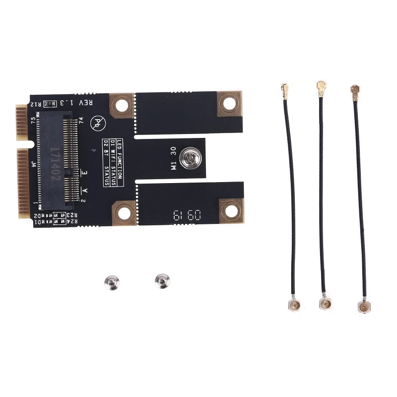 

M.2 to Mini PCI-E Interface Adapter Card with Bluetooth Adapter Cable K3KE