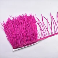 10meters rose pruning goose feathers trims ribbon fringe 6 8 pheasant feather for crafts feathers for jewelry making decoration