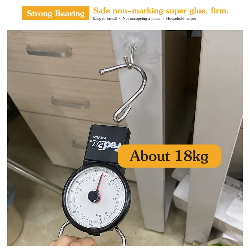 100 шт. прозрачный настенные крючки пасты станок и сильный маслостойкая