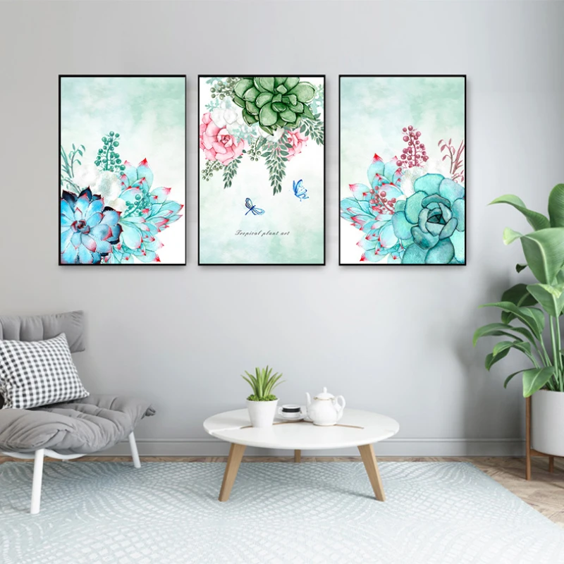 

Modern Minimalism Abstract Flower Poster Printing Picture Canvas Wall Art Girl Bedroom Living Room Decoration Frameless Painting