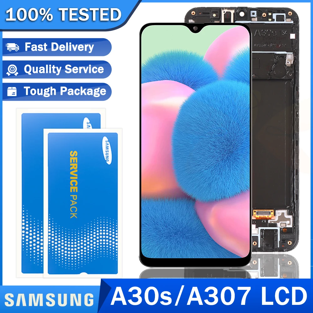 6 4 &quotОригинальный ЖК-дисплей для Samsung Galaxy A30s A307 с сенсорным экраном дигитайзер