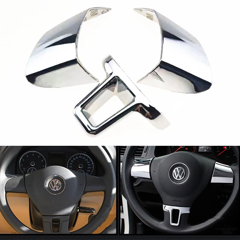3 шт. декоративные блестки на руль для Volkswagen VW Golf 6 MK6 Polo Jetta MK5 2009 2010 2011 | Автомобили и