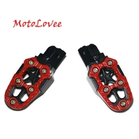 motolovee motorcycle parts universal aluminum alloy modified pedal motorbike foot rest off road motorcross foot pegs pedals