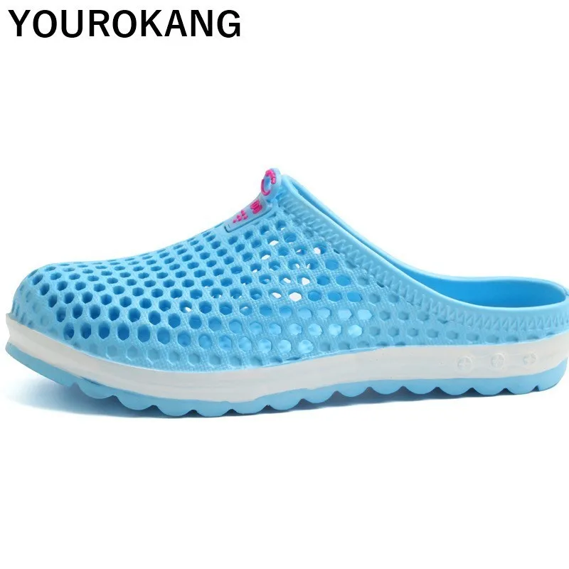 Шлепанцы женские легкие для сада и пляжа ажурные сандалии бассейна массажные