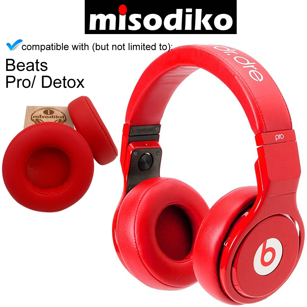 Misodiko сменные амбушюры Подушка Комплект-для Beats Dr. Dre Pro/Детокс над ухом проводной, запчасти для ремонта наушников амбушюры