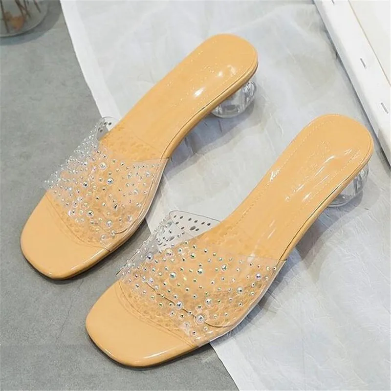 

Casual fashion women's rhinestone slippers summer new flat sandal women flower rhinestone open large size wome's shoes sandals