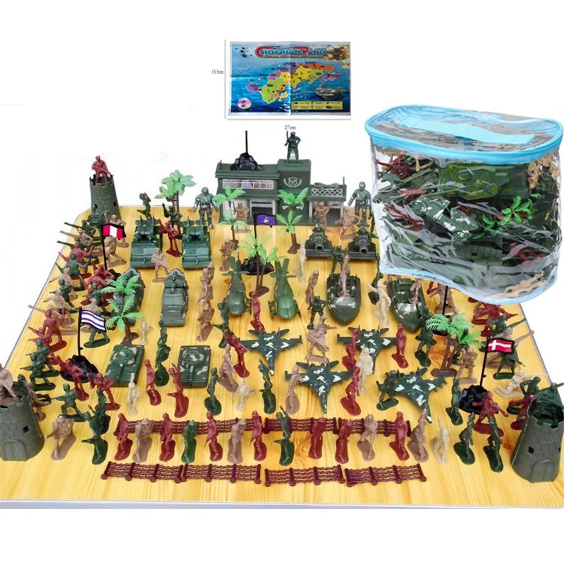 

146/set Military Plastic Model Playset 5CM Soldier Army Men Action Figures Accessories Kit For Kids DIY Educational Toys Gifts