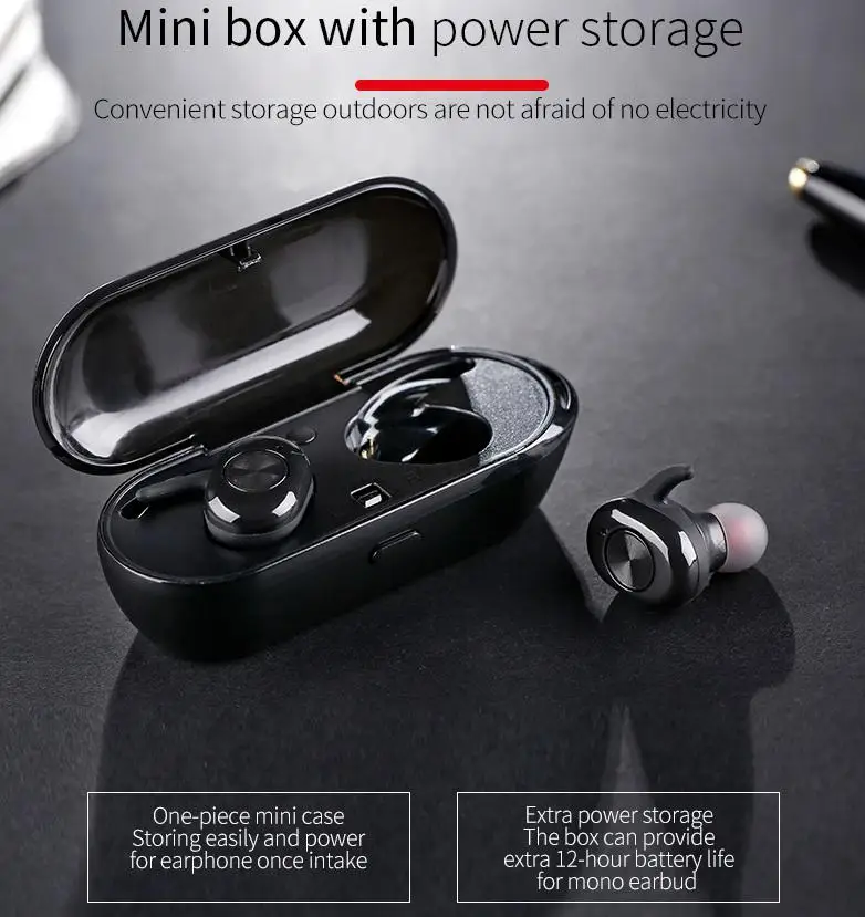 TWS-J3S Bluetooth Wireless Earphones headset Earbuds Touch Control Sport Headset Noise Cancel Earphone for xiaomi iphone | Электроника