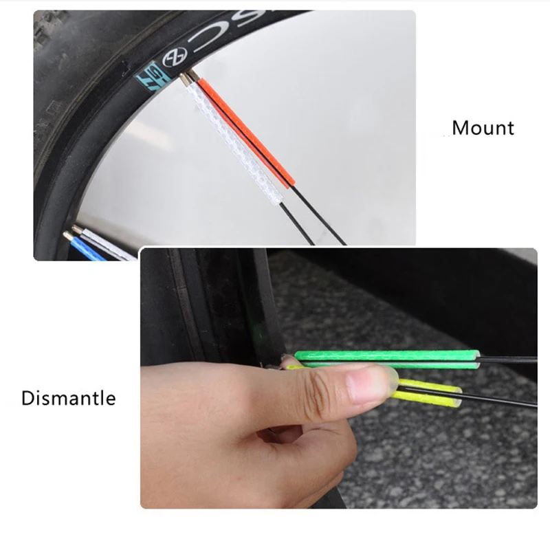 Велосипедное колесо светоотражающие говорил наклейки крепежные зажимы для