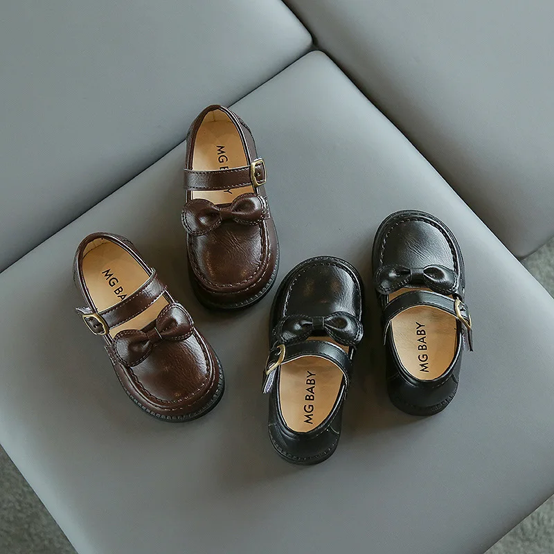 

Children Shoes Girls Cute Butterfly-knot Mary Jane Shoes Kids Toddler Shoes Girl 2021 New Autumn School Children Footwear E06171