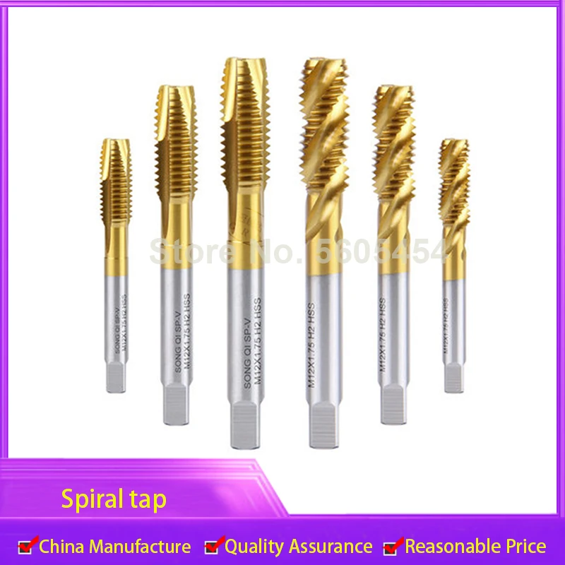 Спиральный кран для винтовой машины Silk attack бит нарезания резьбы m2.5 m3 M4 M5 M6 M8 M10 M12 M14