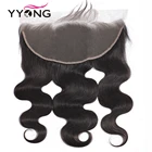 Yyong волосы 13x4 HD Прозрачная Кружевная фронтальная Реми бразильская волнистая застежка свободная Деталь 100% человеческие волосы швейцарская кружевная застежка