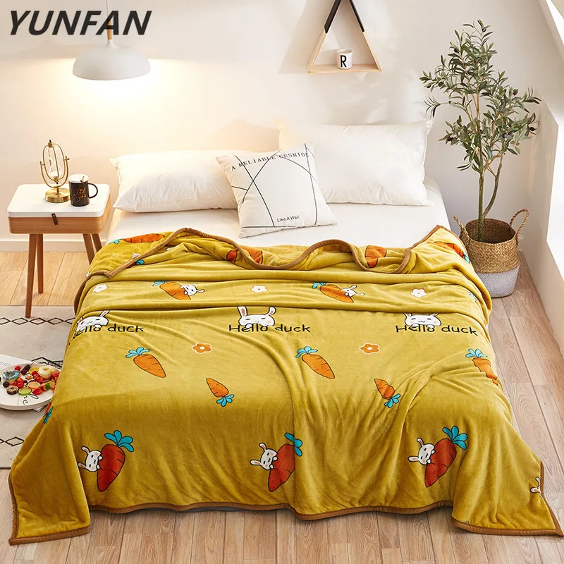 

Carrot blankets quilts twin full queen children rabbit blankets simple soft Throw Flannel blankets on Bed/car/sofa kids blankets