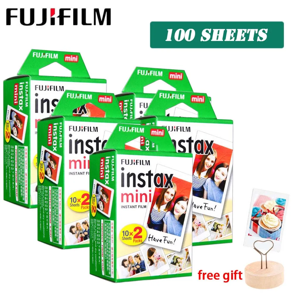 10-100 листов Fujifilm Instax Mini 9 8 пленочная камера фото 3 дюйма белые края пленки для Polaroid Instant Mini 9 8 7s 25 50s 90 Sp-2 - Цвет: 100 sheets