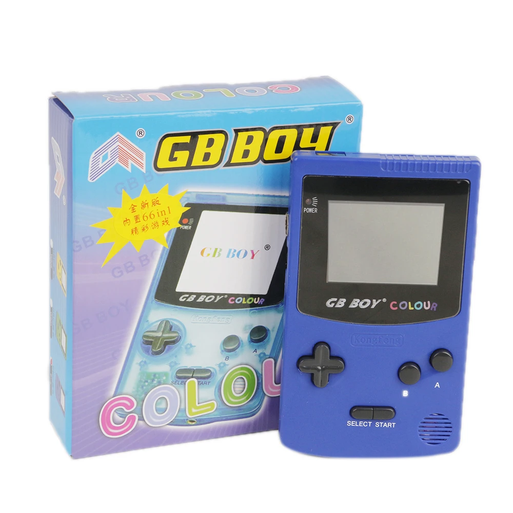 

1PCS GB Boy Colour Color Handheld Game Player 2.7" Portable Classic Game Console Consoles With Backlit 66 Built-in Games