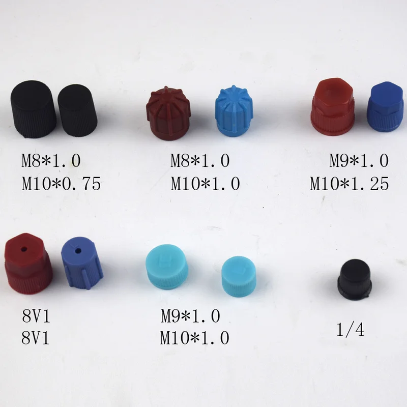 77pcs A/C R134a R12 Air Conditioning Valve Core Cap Service Port Fitting Seat for Bmw VW Benz Jetta Buick Car Auto AC pipe - купить по